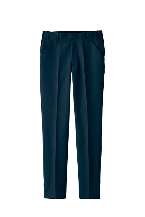 U7185　ベスト　U7180シリーズ　ストレッチ＋ノータックですっきり。体型にフィットするリブ付きパンツ。ユニセックスストレッチリブパンツ　ネイビー